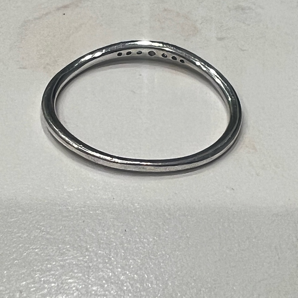 Amazing sterling silver with diamond accents size 7.0 women’s wedding ring band